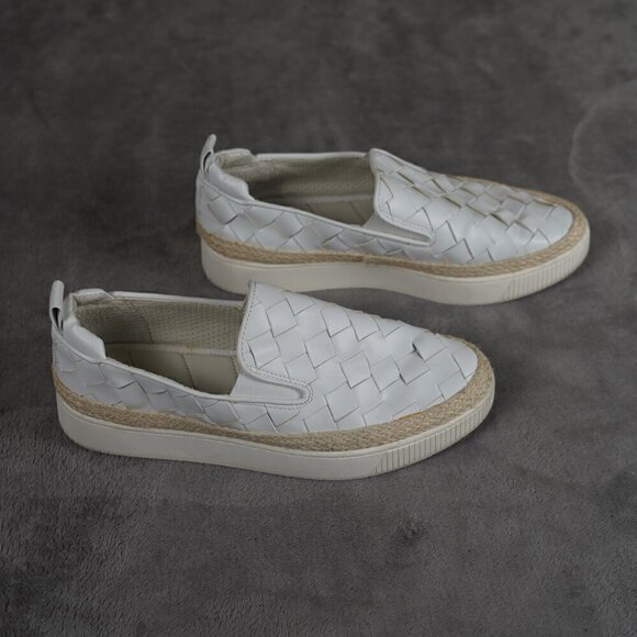 Franco Sarto Hydee Slip-On Espadrilles Women's 8.5M White Woven Casual Beachy - Picture 3 of 9